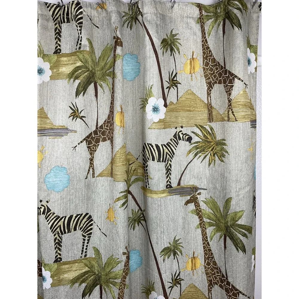 Vintage Safari Themed Polyester shower Curtain‎